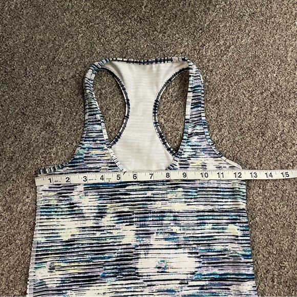 Lululemon Striped Patterned Athletic Athleisure Workout Racerback Tank Top Small - Picture 4 of 7